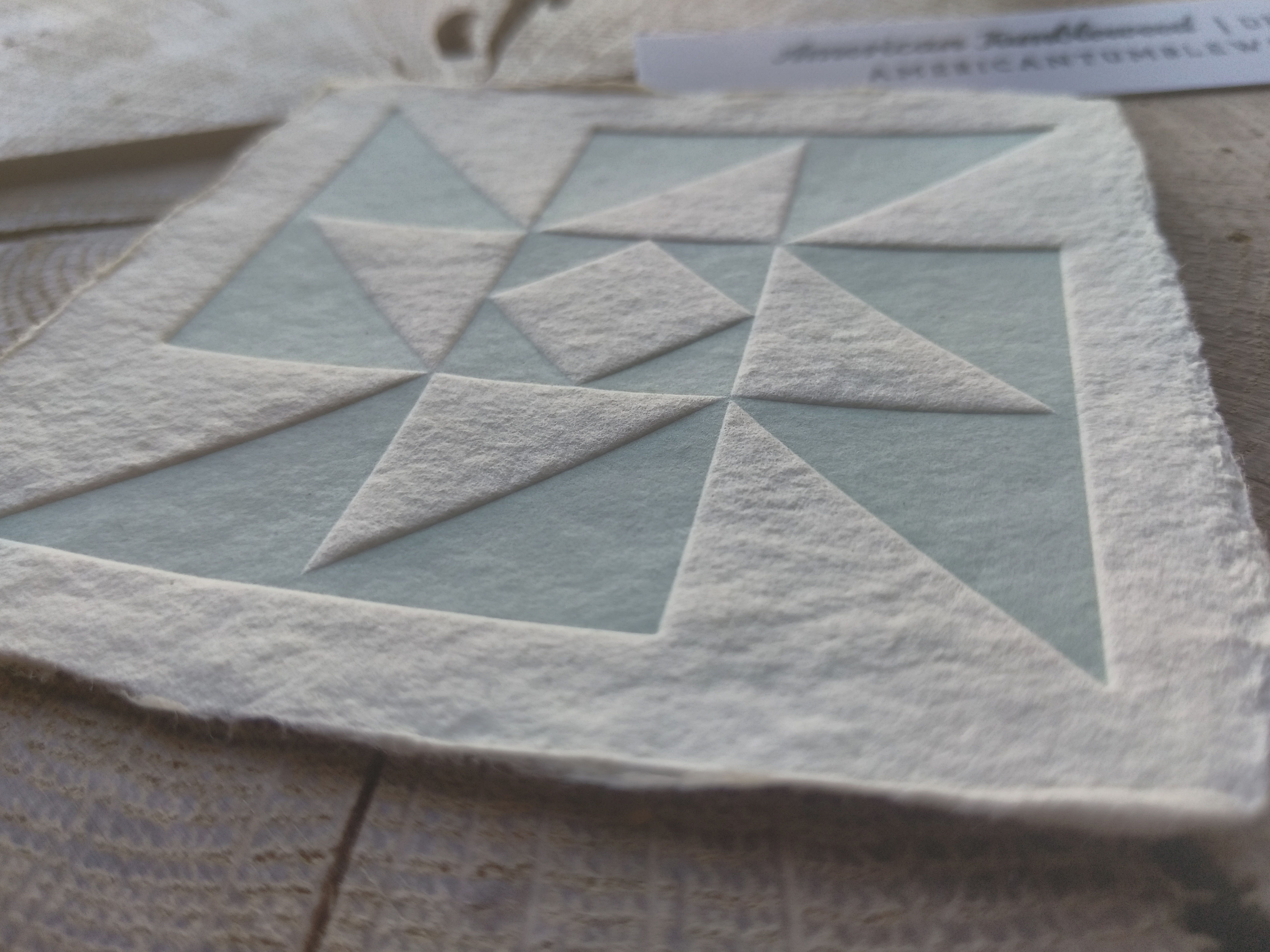 letterpress amish quilt card by American Tumbleweed