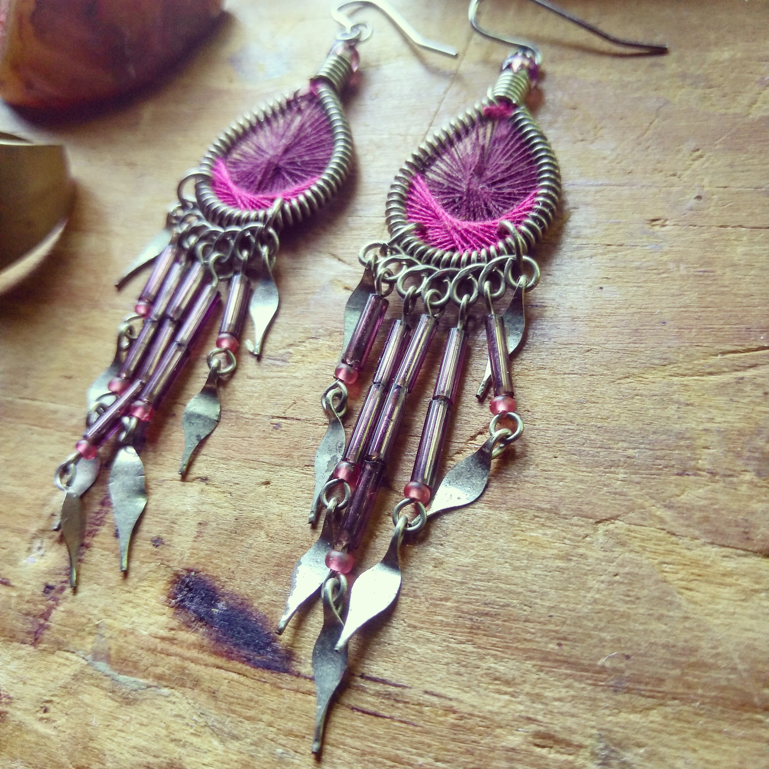 american tumbleweed_woven earrings