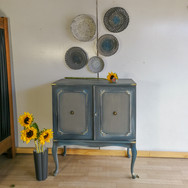 TV Cabinet in blended blue and grey