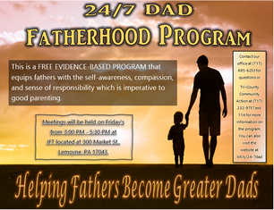 24/7 Dad Fatherhood Program starting 10-16-2020