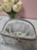 Thumbnail: Bridal clutch bag,wedding purse,ivory clasp purse