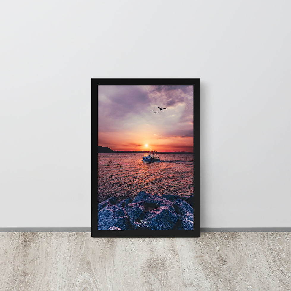 Thumbnail: Sunset Framed photo paper poster 