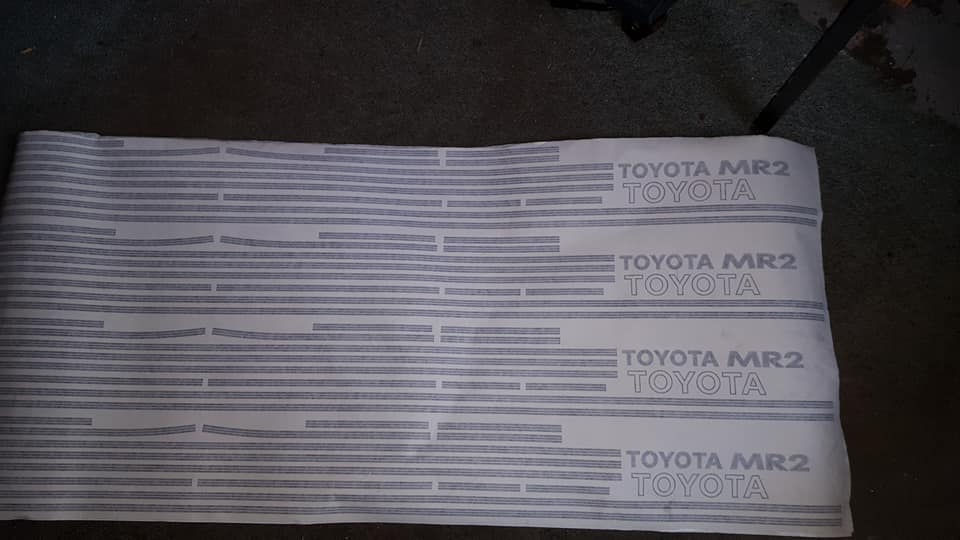 Toyota mr2 mk1 sticker set decals