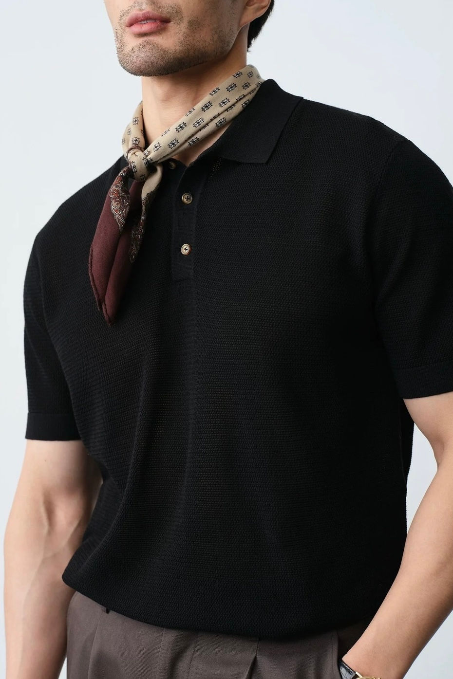 Thumbnail: PITTI POLO SHIRT in BLACK