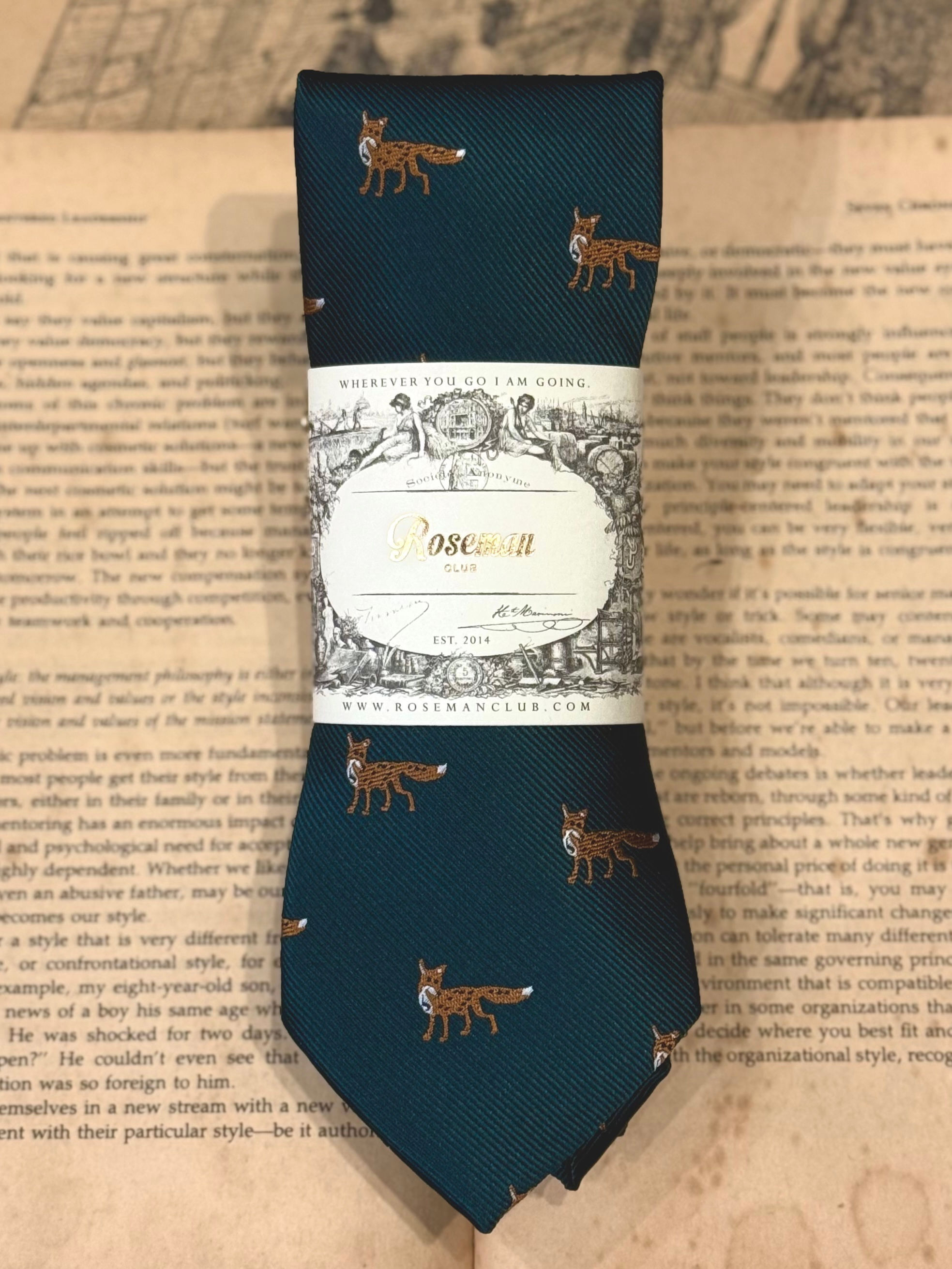 ROSEMAN NECKTIE - FOX FOREST GREEN