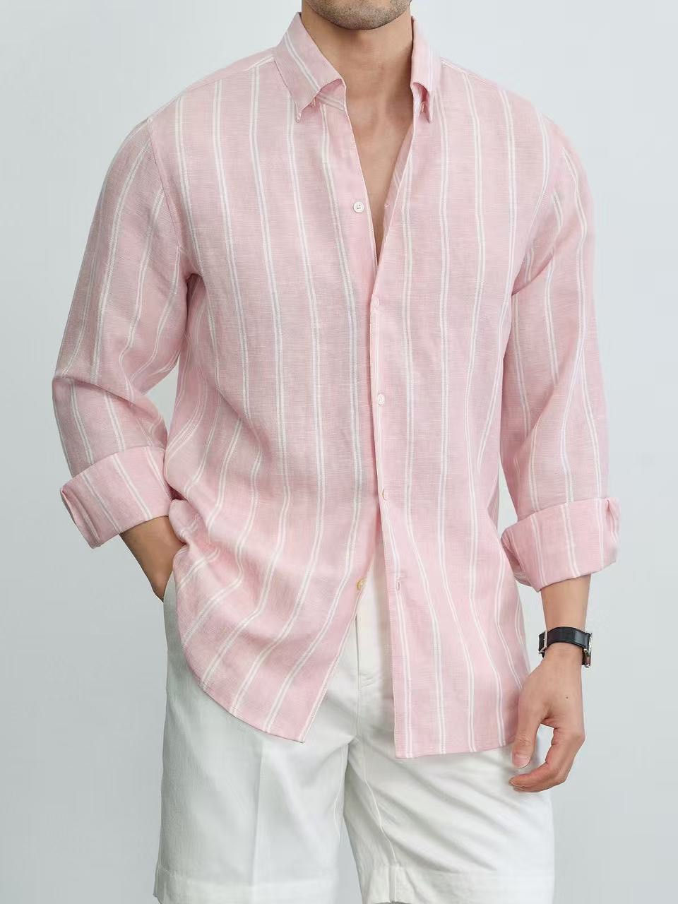 Thumbnail: RMC - BAYBEACH LINEN TENCEL SHIRT in PINK
