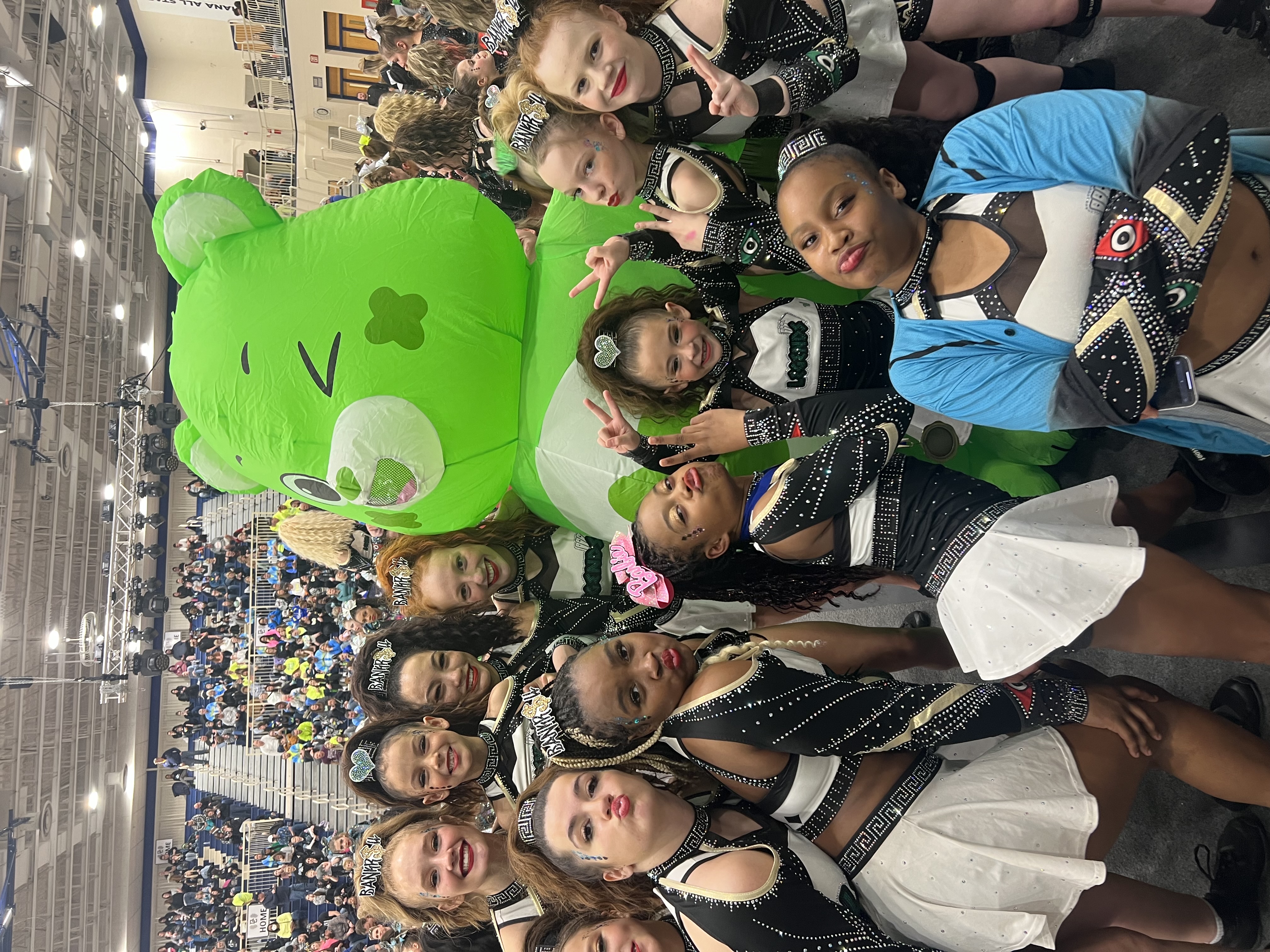 Athletes smiling together at a competition