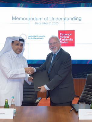 CMU-Q and Middle East Council on Global Affairs sign MoU to expand research and educational cooperation