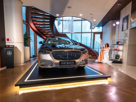 Nasser Bin Khaled Automobiles hosts a special display for the new Mercedes-Maybach EQS SUV in Qatar.. Premiere of the legendary brand’s first all-electric model
