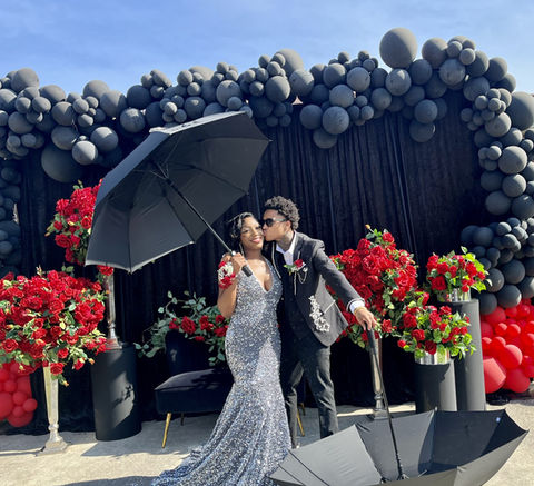 Prom Send Off! Red and Black Decor