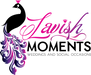 Lavish Moments' fuchsia pink and black logo on a white background