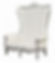 RENTAL - White and Silver Throne Loveseat