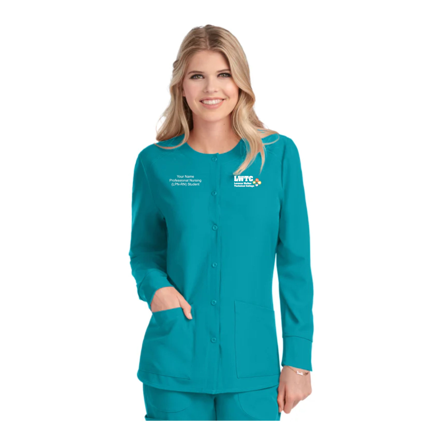 LWTC LPN-RN Scrub Jacket | Long Sleeve | Women's | SK401