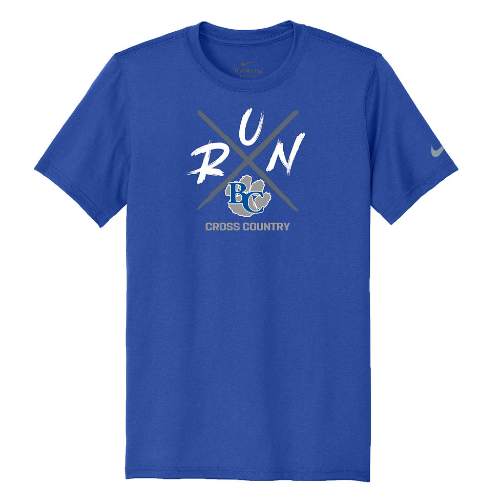 Thumbnail: BCHS Cross Country Nike Tee | Run Design | Men's | NKDX8730