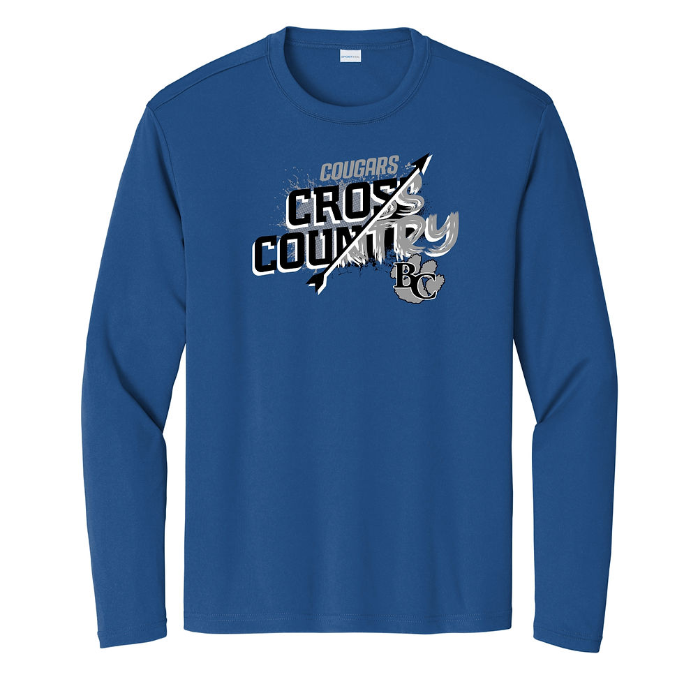 Thumbnail: BCHS Cross Country Long Sleeve | Arrow Design | Men's | ST350LS