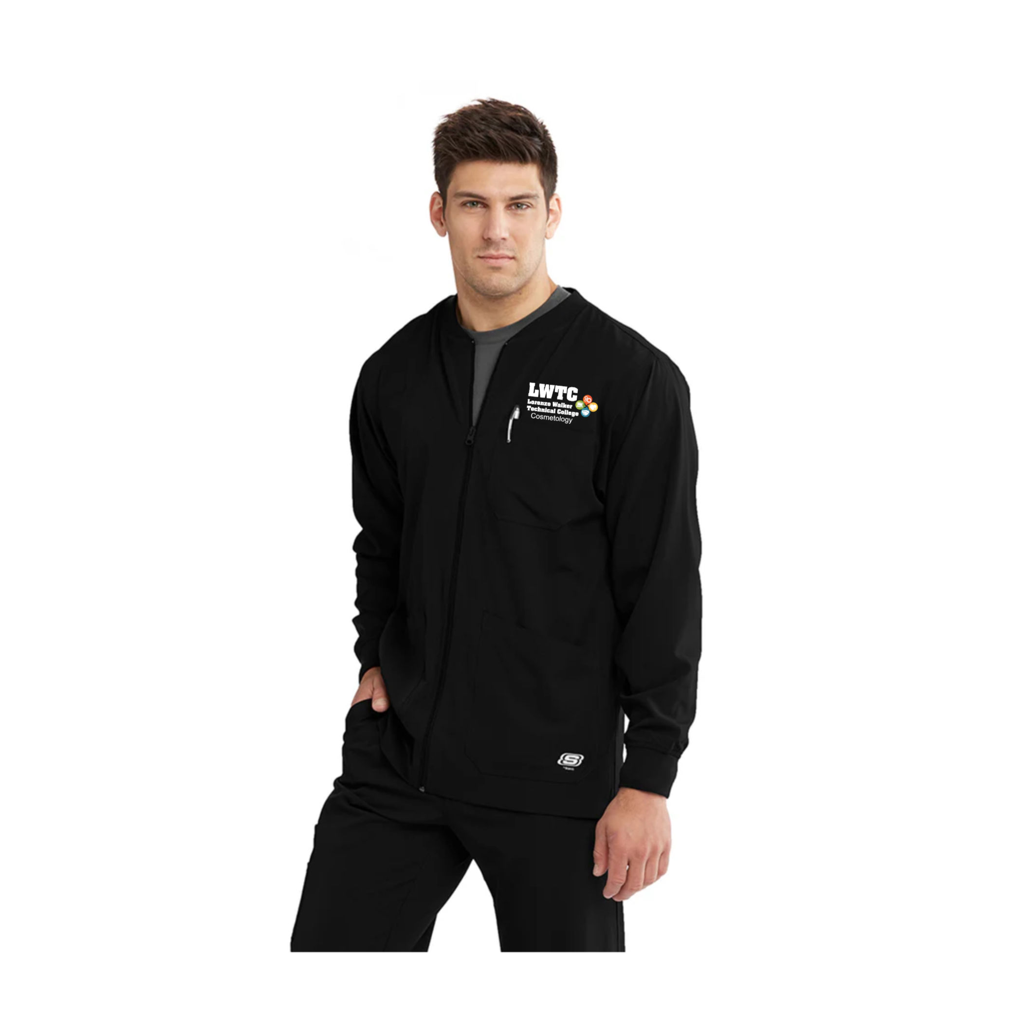 LWTC Cosmetology Scrub Jacket | Long Sleeve | Men's | SK0408