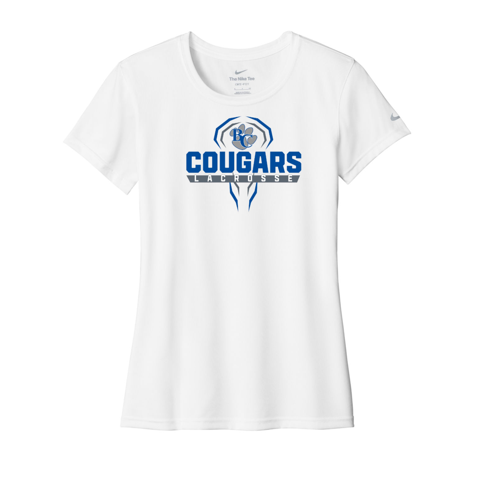 BCHS Girls Lacrosse Nike Tee | Cougars Lacrosse Design | Ladies | NKDX8734