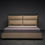 Thumbnail: Cream Leather Bed Design Paradise - 1050 Front View