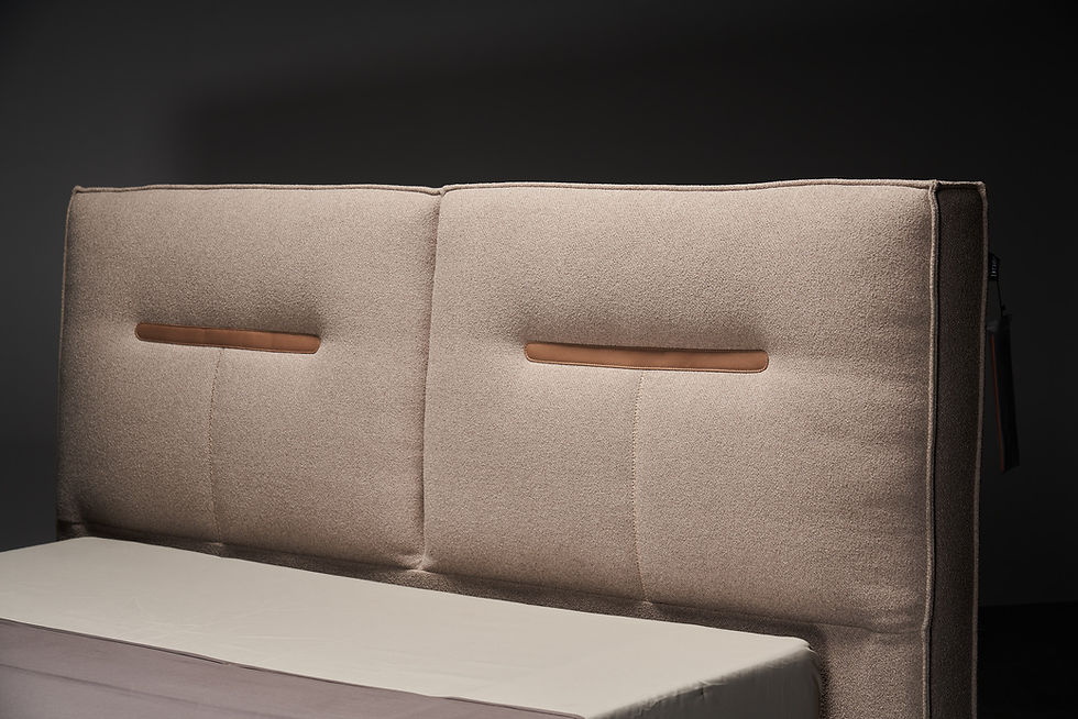 Thumbnail: Cream Modern Italian Beds Radiance - D283 Handle