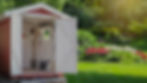 garden with garden shed