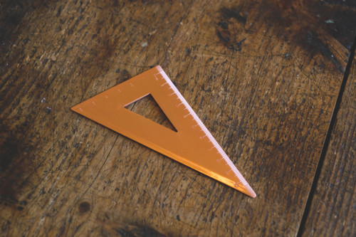 Copper triangle ruler