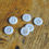 Miniatyrbild: Pearl button 17mm 4H- white