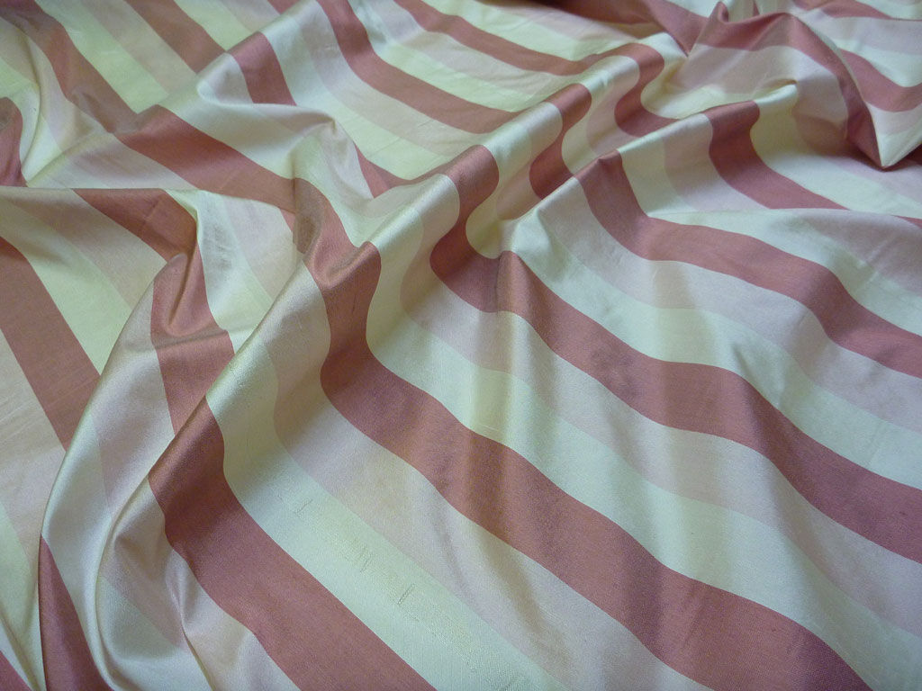 Striped silk- pink white 26
