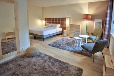 La chambre tribu pouvant accueillir entre 4 et 6 personnes au Refuge des Sources