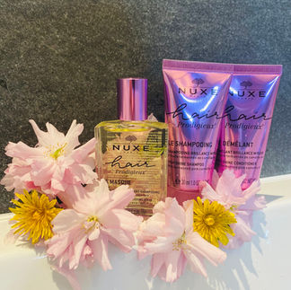 Routine capillaire Hair Prodigieux NUXE pour cheveux nourris et brillants
