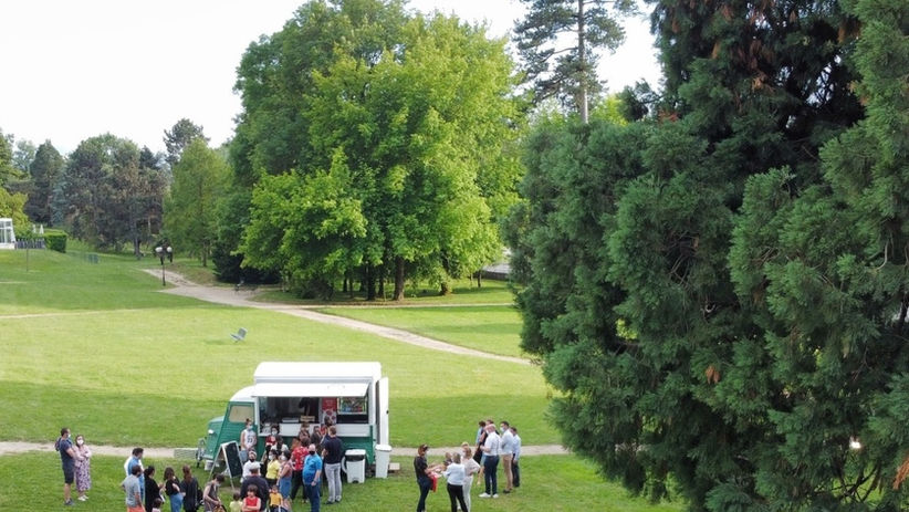 Food Truck O Séquoia vue aérienne