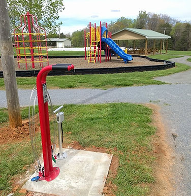 Gravel path within playground.