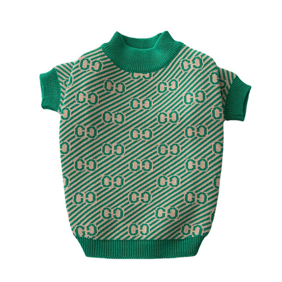 Светр для собак та котів GUCCI зелений