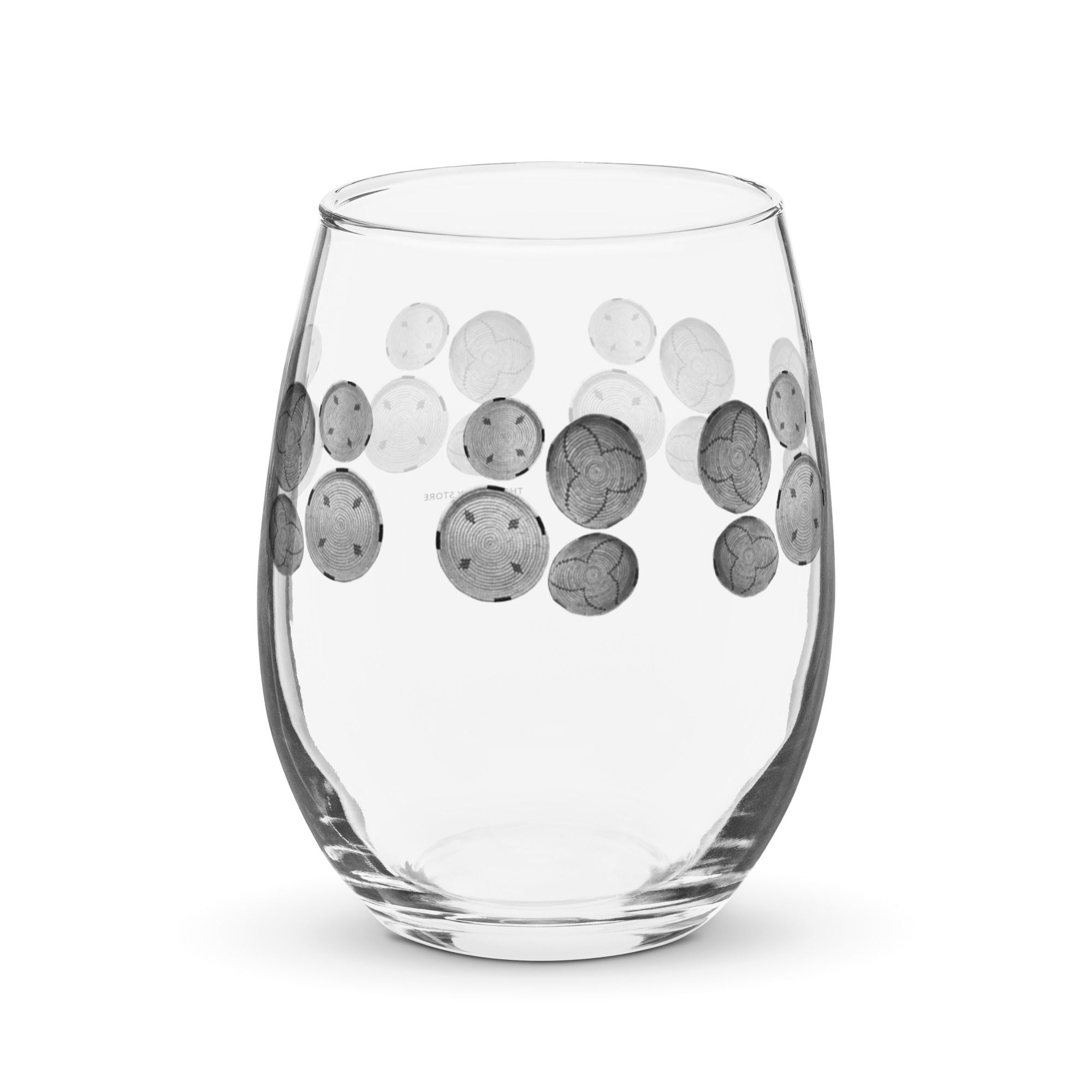 Circular Pattern Stemless Glass