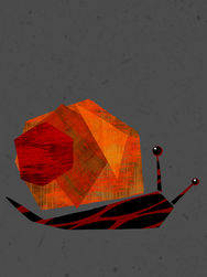 schnecke in einer illustrationstechnik