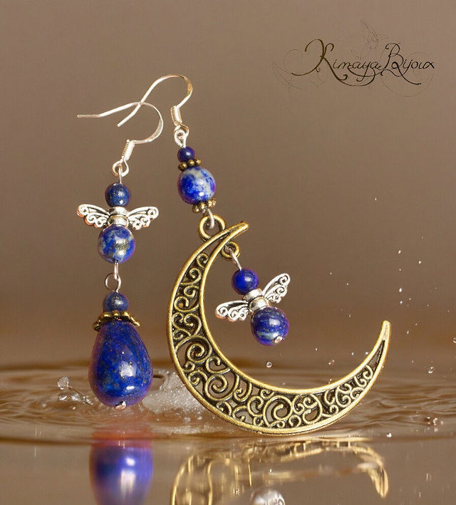Boucles d'oreilles féeriques en lapis Lazuli