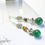 Miniature : Boucles d'oreilles Jade vert , Amazonite, Oeil de Tigre, Crochets argent 925
