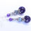 Miniature : Boucles d'oreilles Améthyste et Labradorite, Crochets argent 925