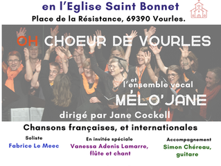 Concert chants Samedi 25 avril 19H00