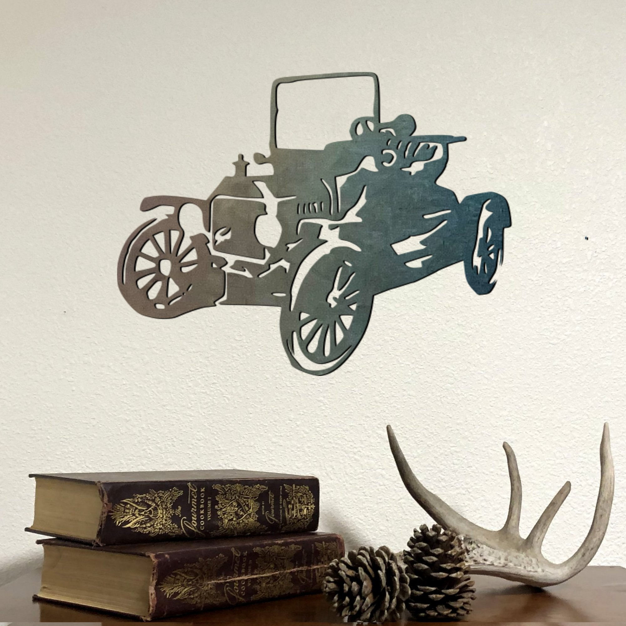 Model T (metal art cutout of Ford classic car / automobile)
