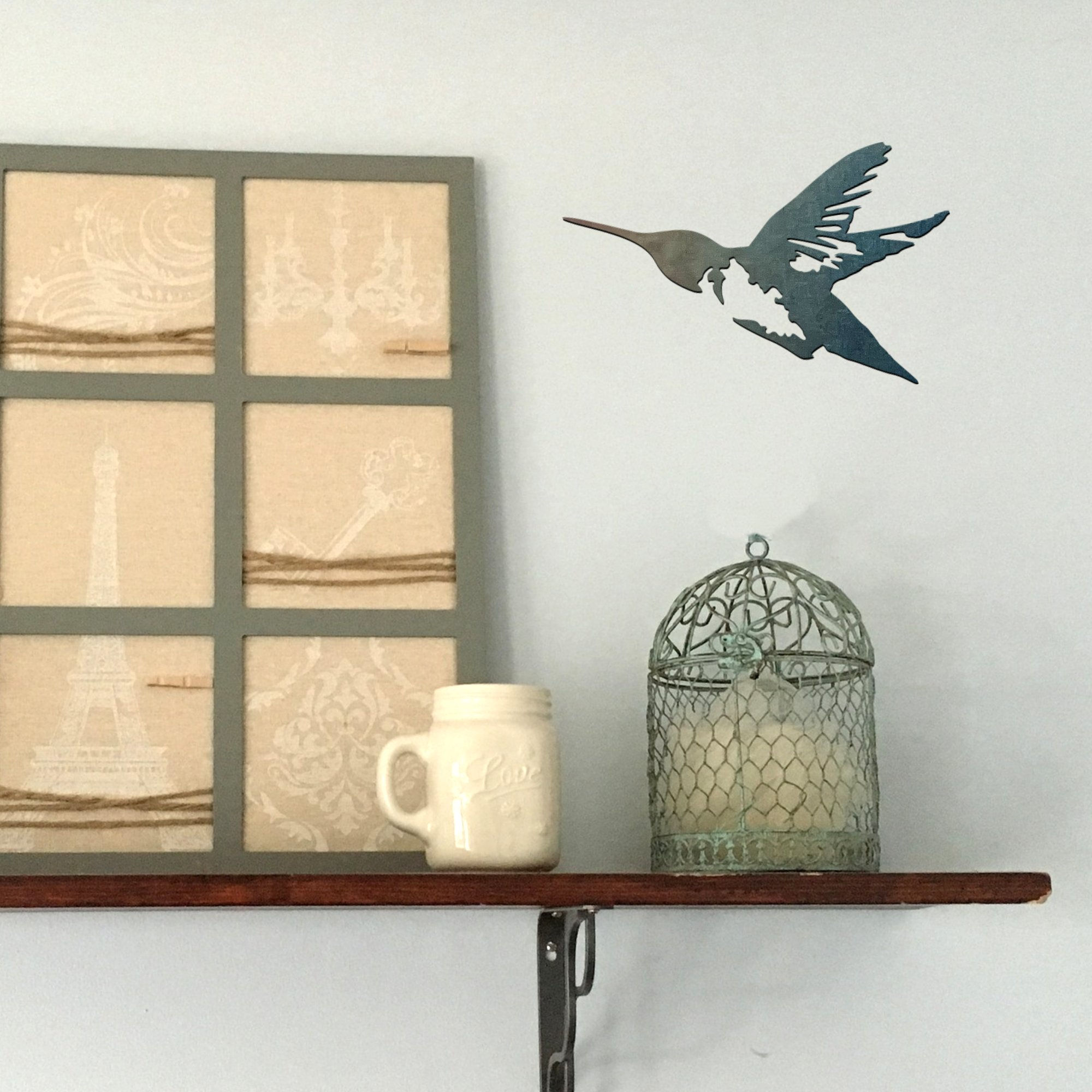 Hummer 7BHWB (hummingbird metal art cutout)