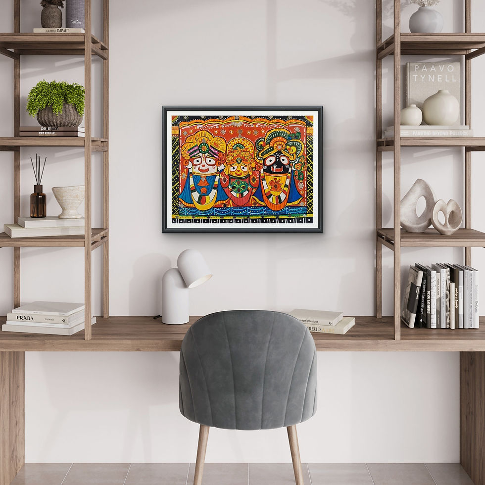 Thumbnail: Debalina Biswas | The Lord of Universe | 8.27 x 11.69in | Mixed media