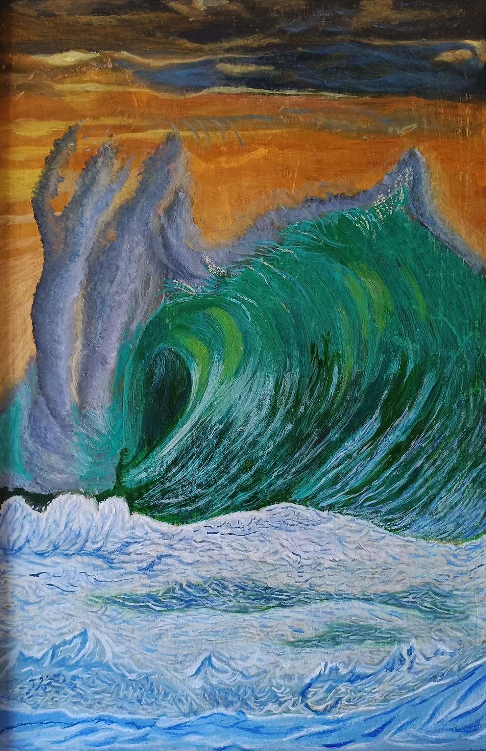 Thumbnail: Shankar Masuna | Greeny Island  | Oil on HD panel | 26 x 17 in