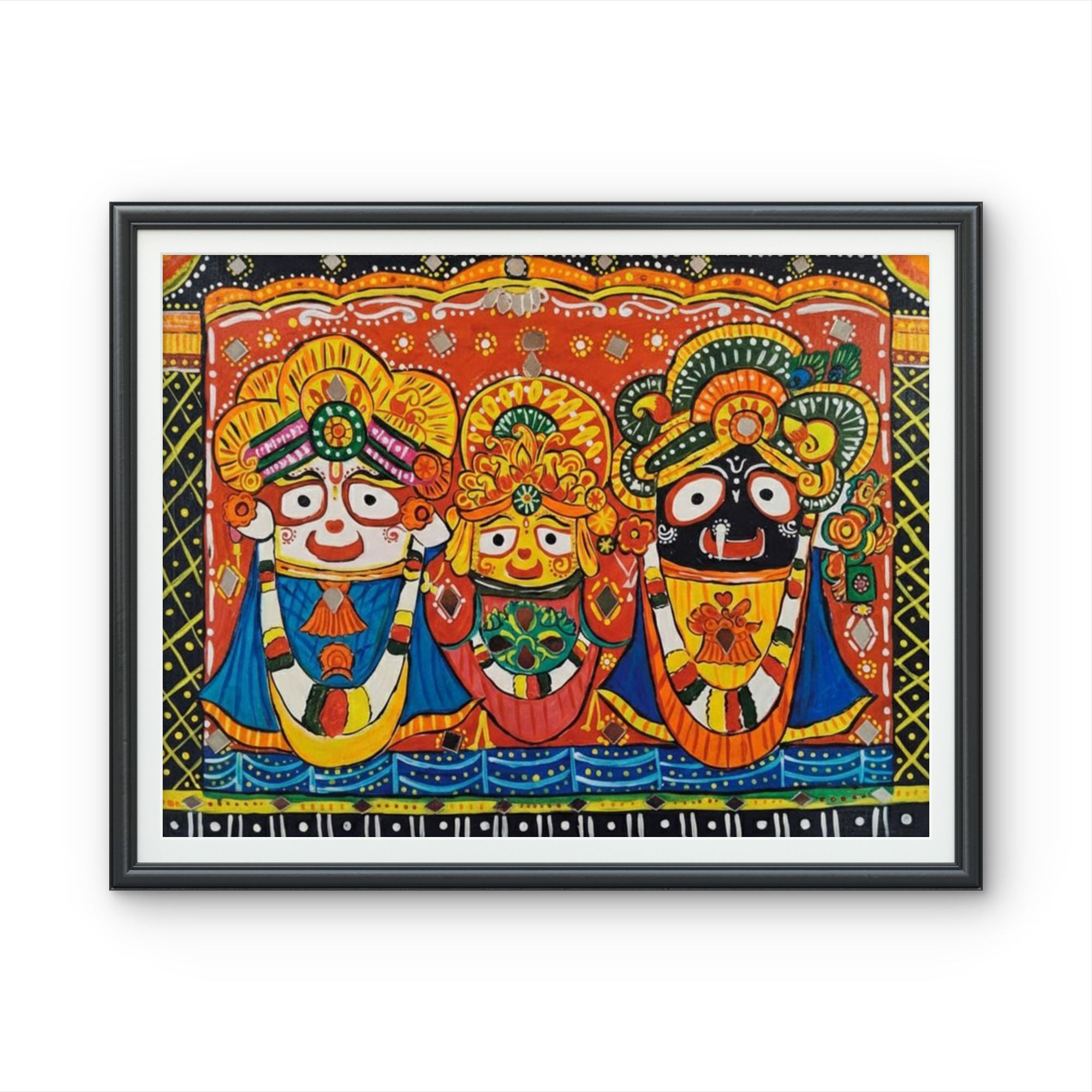 Debalina Biswas | The Lord of Universe | 8.27 x 11.69in | Mixed media