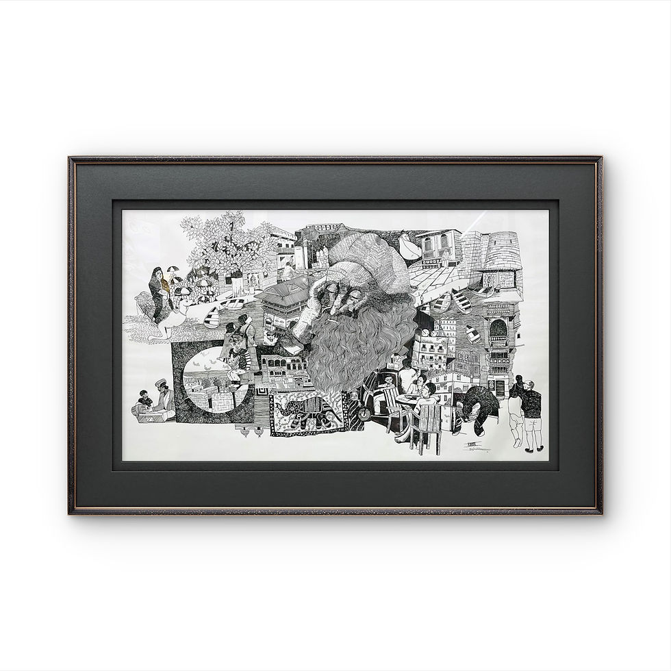 Thumbnail: Kunjan Goswami | Rajasthan | 40x40 inch | Pen on paper