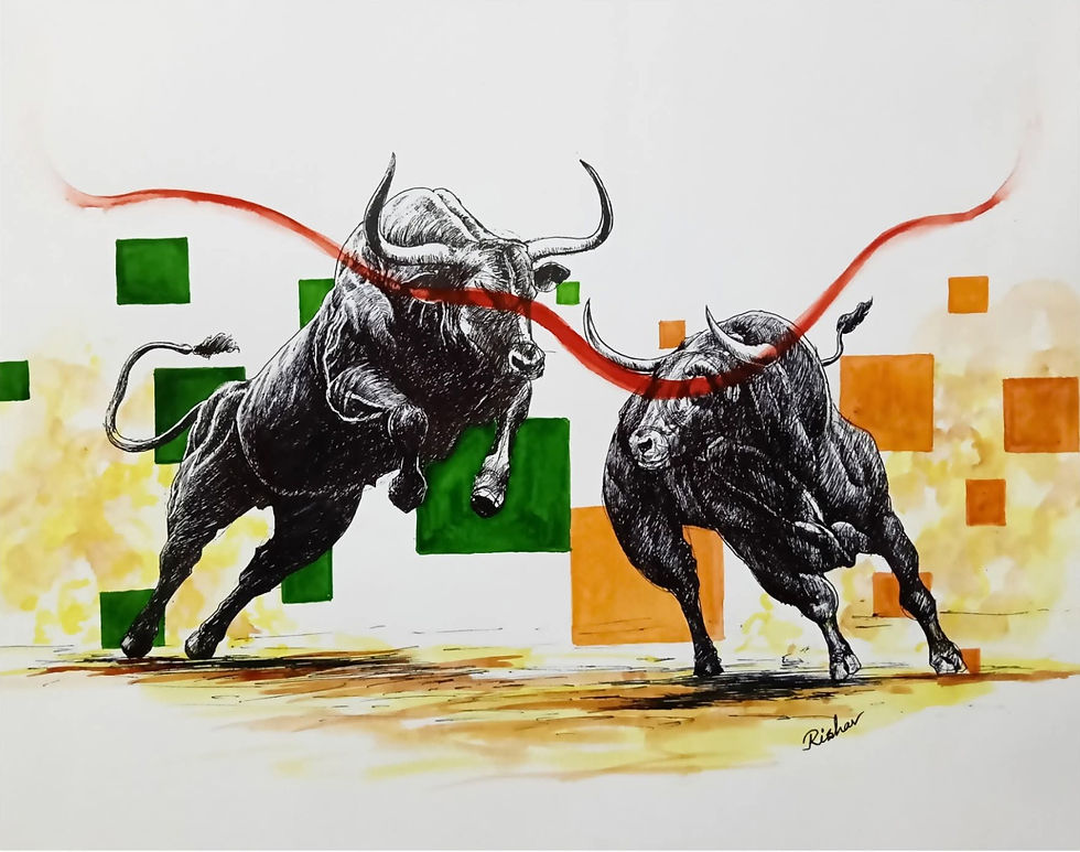 Thumbnail: Rishav Ghosh | Stubborn  | 20 × 15.5 in | Mixed Medium on paper