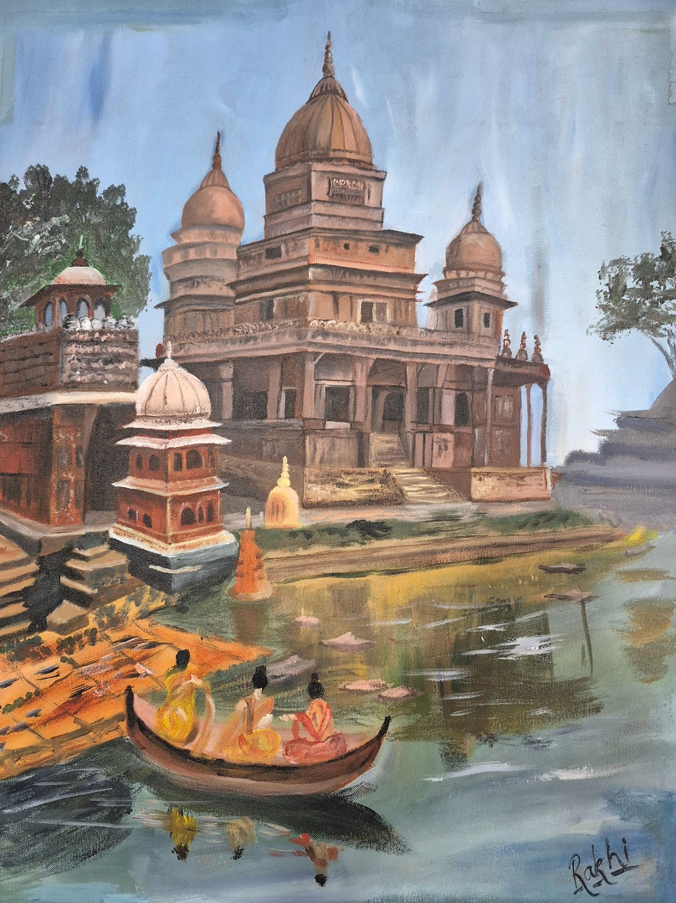 Thumbnail: Rakhi sarvahi | Jai shree ram | 28 x 22 in | Acrylic on canvas