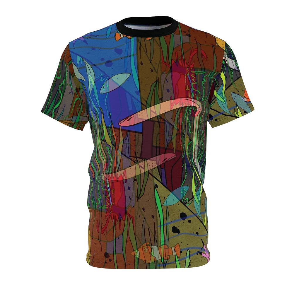 Vivid Seas Unisex Tee Shirt, 100% Pure Polyester