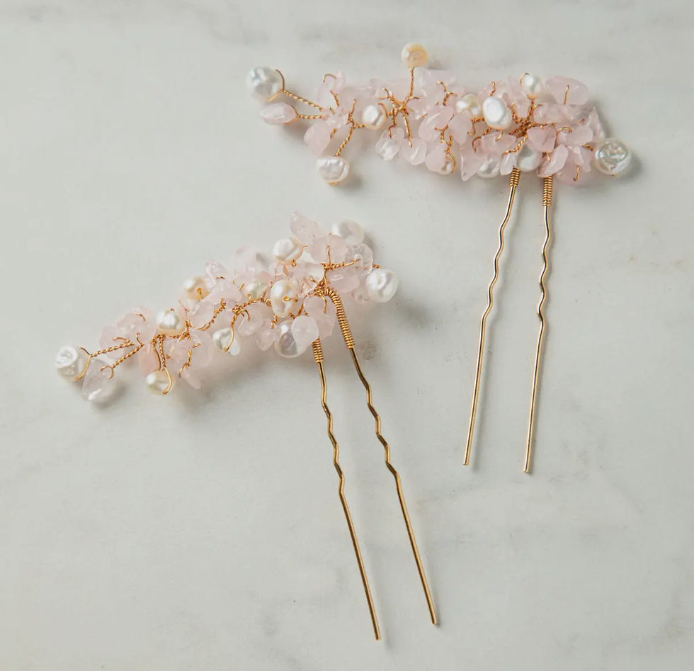 Miniaturbild: Nathalie Hairpins Gold von Hand gefertigt in EU!  2er Set