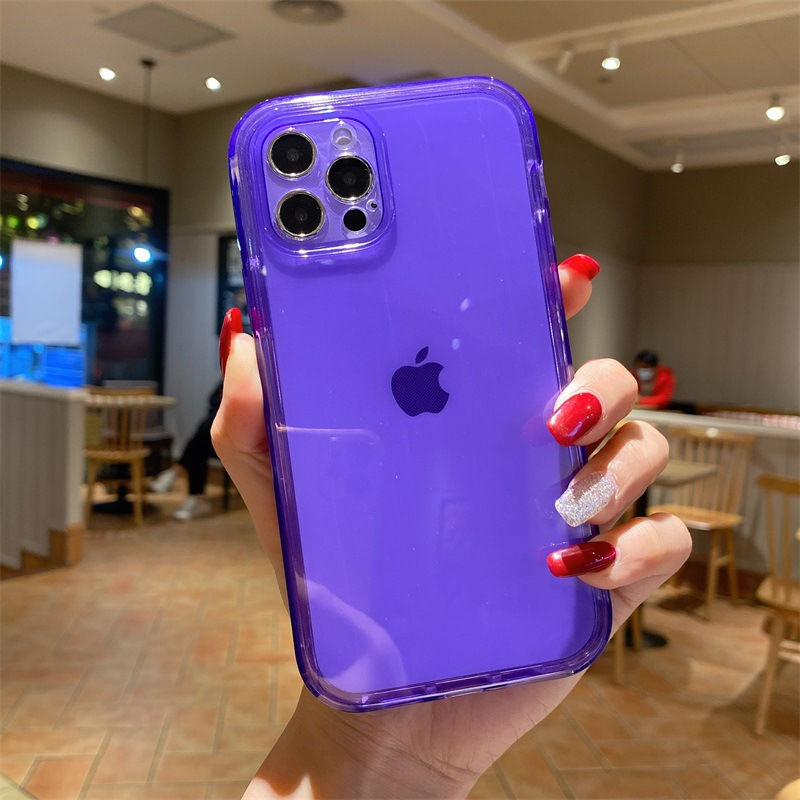 Capa para Celular Transparente TPU com Moldura de PC