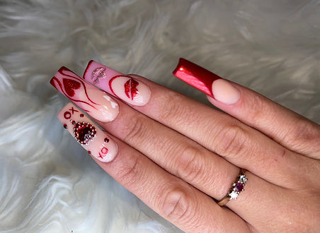 Valentines nail art